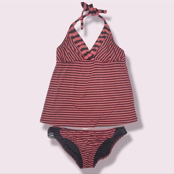 MOSSIMO Pink & Gray 2-Pc Tankini Swimsuit - Size M - Picture 1 of 7